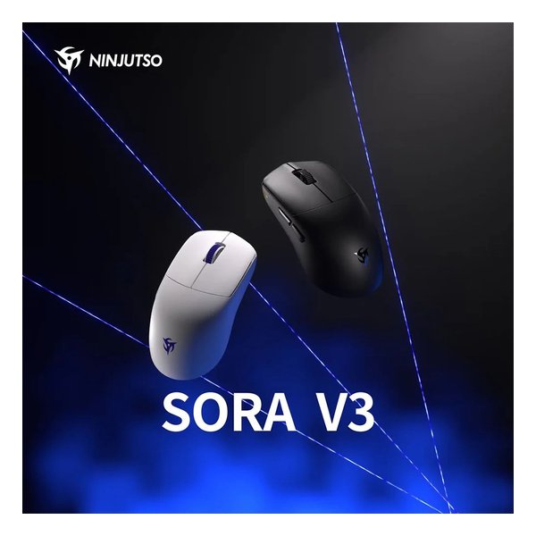 NINJUTSO（ニンジュツォ）] Sora V3 Wireless Gaming Mouse White